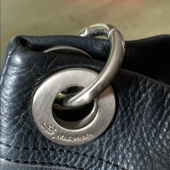 B. Makowsky Black Leather Hobo/Shoulder Bag - Picture 11 of 16